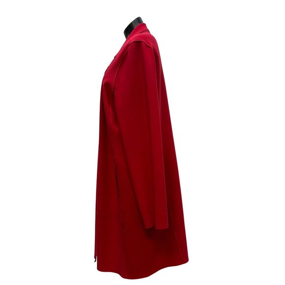 Chicos Travelers Red Knit Open Front Coat Size 3/XL - Picture 4 of 6